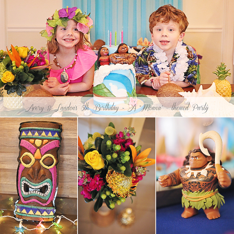 Avery and Landon's 5th Birthday, A Moana-Themed Party